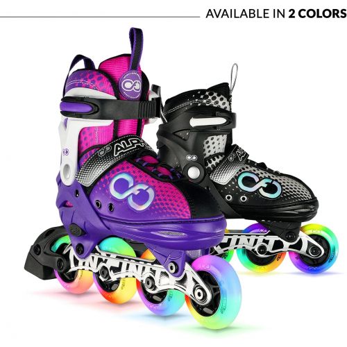  Crazy Skates Alpha Adjustable Inline Skates with Light Up Wheels - Available in Two Colors