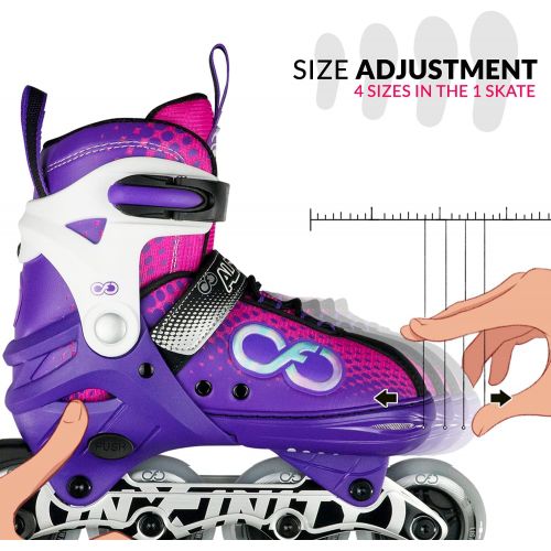  Crazy Skates Alpha Adjustable Inline Skates with Light Up Wheels - Available in Two Colors