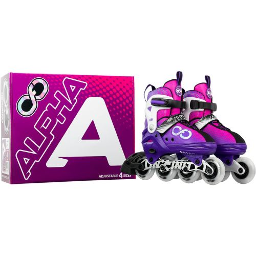  Crazy Skates Alpha Adjustable Inline Skates with Light Up Wheels - Available in Two Colors