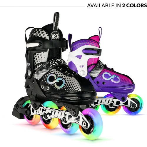  Crazy Skates Alpha Adjustable Inline Skates with Light Up Wheels - Available in Two Colors