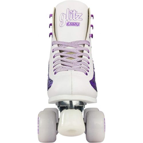  [아마존베스트]Crazy Skates Glitz Roller Skates for Women and Girls - Dazzling Glitter Sparkle Quad Skates