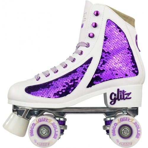  [아마존베스트]Crazy Skates Glitz Roller Skates for Women and Girls - Dazzling Glitter Sparkle Quad Skates