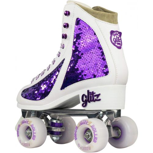  [아마존베스트]Crazy Skates Glitz Roller Skates for Women and Girls - Dazzling Glitter Sparkle Quad Skates