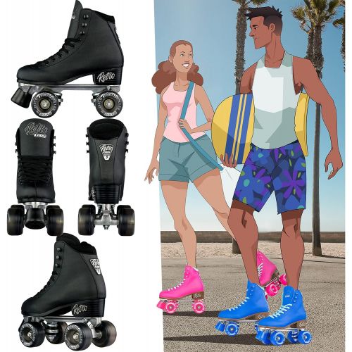  Crazy Skates Retro Roller Skates Adjustable or Fixed Sizes Classic Quad Skates for Women and Girls