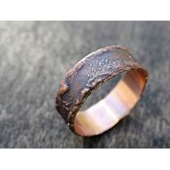 CrazyAss Jewelry Designs bronze ring, cool mens ring, rustic ring bronze, wood grain ring, unique men ring, modern bronze ring, steampunk ring, ring anniversary gift