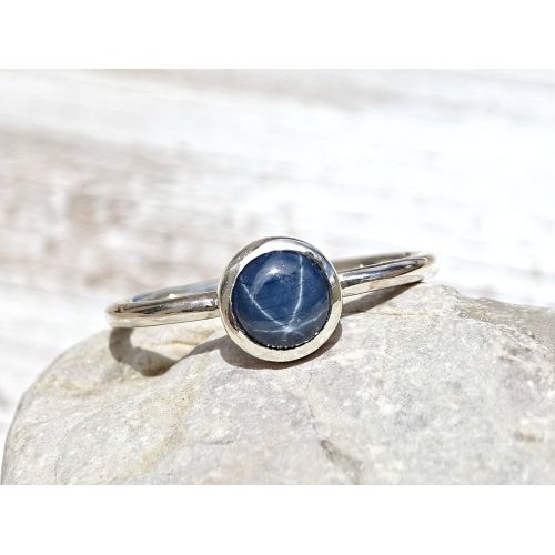  CrazyAss Jewelry Designs star sapphire engagement ring, delicate sapphire ring silver, silver ring blue sapphire, unique wedding ring sapphire, fine star sapphire ring, September birthstone ring, sapphire