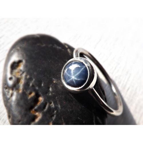  CrazyAss Jewelry Designs star sapphire engagement ring, delicate sapphire ring silver, silver ring blue sapphire, unique wedding ring sapphire, fine star sapphire ring, September birthstone ring, sapphire