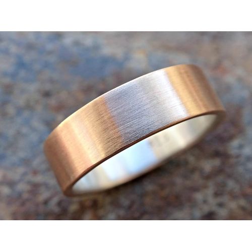  CrazyAss Jewelry Designs mens wedding band, bronze wedding ring, mens personalized ring, mens ring silver bronze, rustic wedding band, silver bronze ring, rustic mens ring anniversary gift