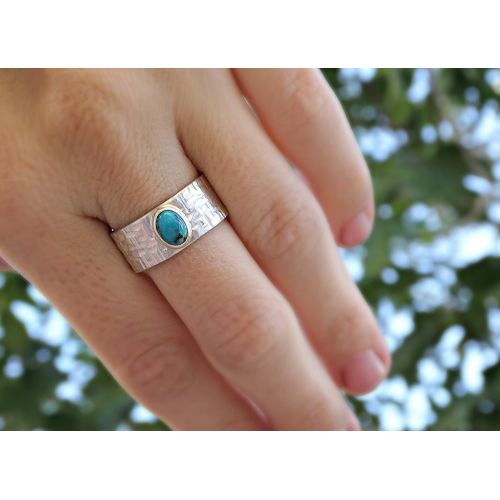  CrazyAss Jewelry Designs turquoise mens ring silver proposal ring, wide mens ring turquoise, rustic silver ring gemstone mens promise ring cross hammered silver ring anniversary gift