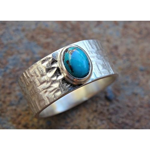  CrazyAss Jewelry Designs turquoise mens ring silver proposal ring, wide mens ring turquoise, rustic silver ring gemstone mens promise ring cross hammered silver ring anniversary gift