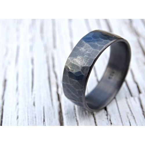  CrazyAss Jewelry Designs industrial mens ring silver, forged silver band ring, mens ring personalized gift, industrial wedding band mens, mens engagement ring silver