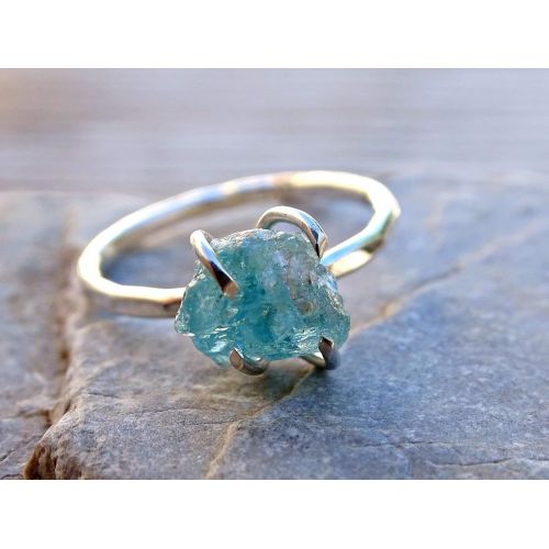  CrazyAss Jewelry Designs raw stone engagement ring crystal, rough crystal ring, personalized gift for women, rough apatite ring, rough garnet ring