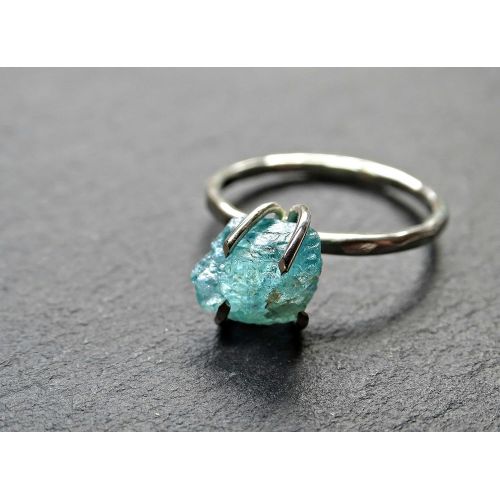  CrazyAss Jewelry Designs raw stone engagement ring crystal, rough crystal ring, personalized gift for women, rough apatite ring, rough garnet ring