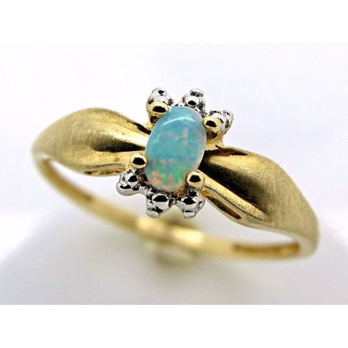  CrazyAss Jewelry Designs silver and gold opal ring, opal engagement ring, Australian opal ring, silver gold ring opal, October birthstone ring anniversary gift for her