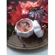 CrazyDaisiesDesignCo Re-Stocked Samhian Elegant 5 Pumpkin Souffle Specialty Candle , Fall Decor , Witchy Thing , Alter Candle, Thanksgiving Candle