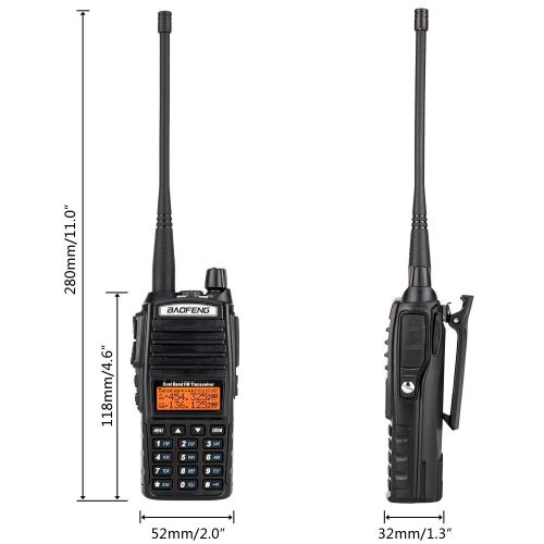  Crazyworld 10 Pack UV-82 Dual Band Dual Standby Dual Display 5W Handheld Two Way Radio Walkie Talkie