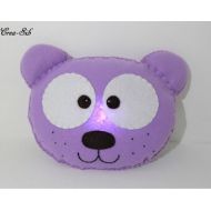 CreaSib71 Pillow bright Zig Pooh Purple felt led Nightlight