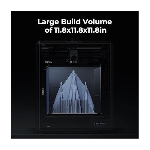  Creality K1 Max 3D Printer, 600mm/s Max High-Speed 3D Printers with Auto Leveling, Dual Cooling, Smart AI Function and Out-of-The-Box, Large Printing Size 11.8x11.8x11.8in