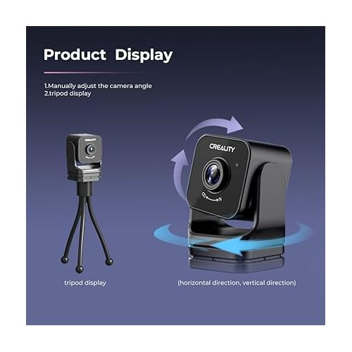  Creality Nebula Camera for 3D Printers, Compatible with Sonic Pad, Nebula Pad, Ender-3 V3 KE, CR-10 SE, HOLOT-MAGE PRO, Real-Time Monitoring, Time-Lapse Photography, Spaghetti Detection, HD Quality