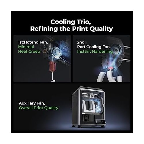  Creality K1C 3D Printer, 600mm/s Fast Speed Clog-Free Extruder Auto Leveling 3D Printers with AI Camera for 300°C Printing, Switchable Silent Mode Reliable Carbon Fiber 3D Printing 220 * 220 * 250mm