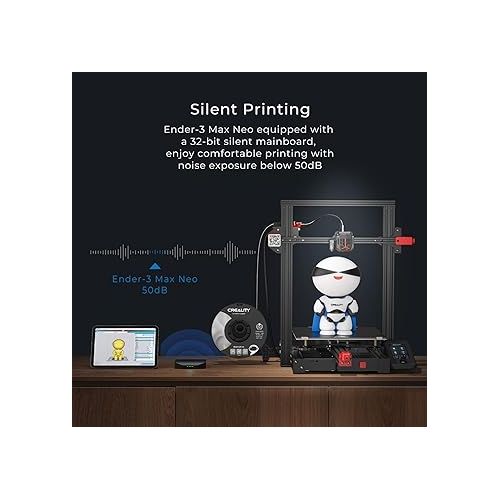  Creality Ender 3 Max Neo 3D Printer, CR Touch Auto Leveling Dual Z-Axis Full-Metal Extruder Silent Mainboard Filament Sensor Ender 3D Printer Large Print Size 11.8x11.8x12.6in