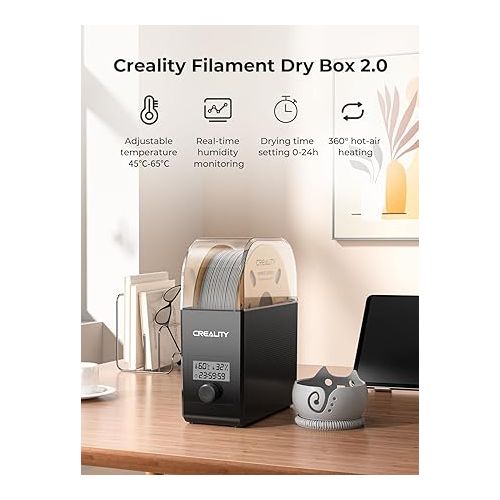  Creality Filament Dry Box Pro, Dust-Proof and Moisture-Proof, Storage Box 2.0 Keeping Filaments Dry During 3D Printing, Filament Spool Holder Dryer, 3D Printer Accessories
