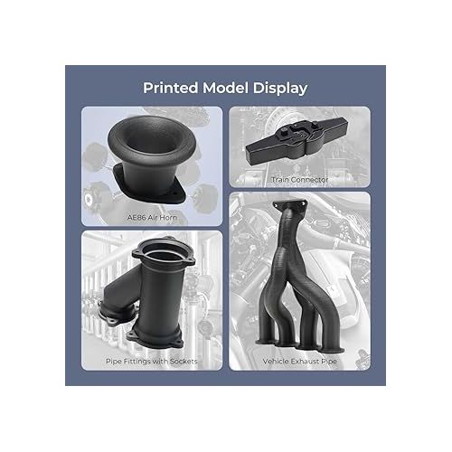  Creality Hyper PLA-CF(PLA Carbon Fiber) Filament 1.75mm, 3D Printer Filament with Matte Finish for High-Speed Printing, Durable and Strong Toughness Dimensional Accuracy +/-0.02mm (Black)