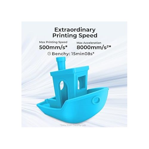  Creality Ender 3 V3 KE 3D Printer, 500mm/s MAX Printing Speed X-axis Linear Rail CR Touch Auto Leveling Upgraded Sprite Direct Extruder Print Size 8.66 * 8.66 * 9.44 Inch