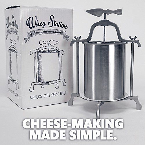  Creamery In A Box Whey Station Stainless Steel Base Cheese Press Cylinder For Making Small Batch Of Homemade Cheese