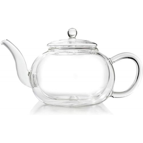  Creano Double-Walled Glass Teapot 1.2 L with Stainless Steel Filter - Drip-Free