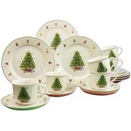 Creatable CreaTable, 16182, Serie TANNENBAUM Premium, Kaffeeservice 18-teilig