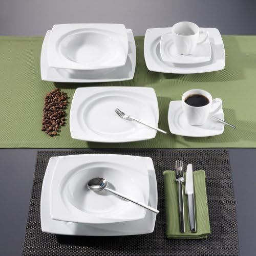  Creatable 13162, Serie Celebration Weiss, 12tlg Tafelservice, Porzellan, 30 x 25 x 30.5 cm, 12-Einheiten