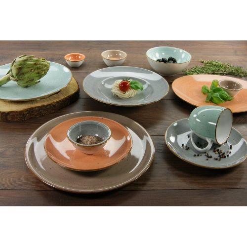  CreaTable 17692, Serie Vintage Nature, Geschirrset Single Set STEIN 4 teilig