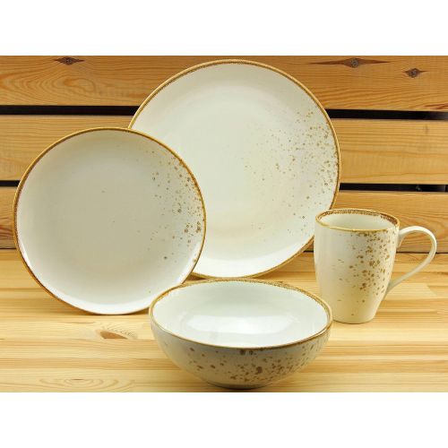  Creatable CreaTable 19988, Serie Nature Collection Skandinavien, Geschirrset Single Set CREME 4 teilig