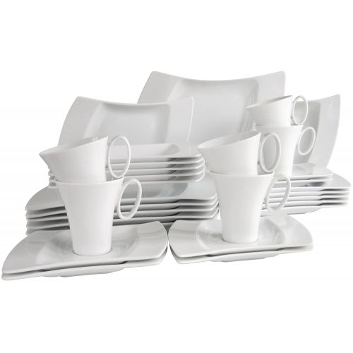  Creatable CreaTable 13457, Serie Wing weiss, Geschirrset Kombiservice 30 teilig