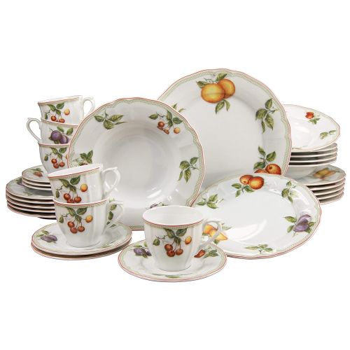  Creatable CreaTable 17032, Serie Flora Orchard, Geschirrset Kombiservice 30 teilig