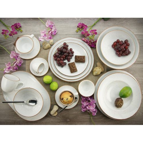  Creatable 20317, Serie Vintage Nature Geschirrset teilig Kombiservice 16 tlg Porzellan weiss