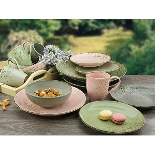  Creatable 20298, Serie Nature Collection Vintage Garden, Geschirrset, Kombiservice 16 teilig, Steinzeug