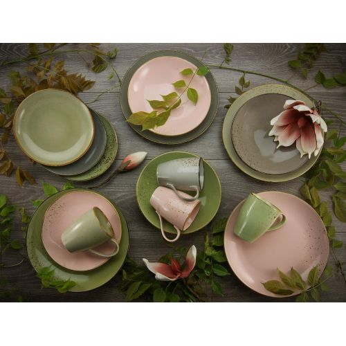  Creatable 20298, Serie Nature Collection Vintage Garden, Geschirrset, Kombiservice 16 teilig, Steinzeug