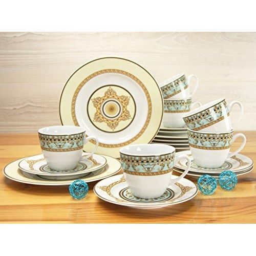  Creatable 10839, Serie Majestosa, 18 teilig Kaffeeservice, Porzellan, Mehrfarbig, 43 x 25 x 19 cm, Einheiten