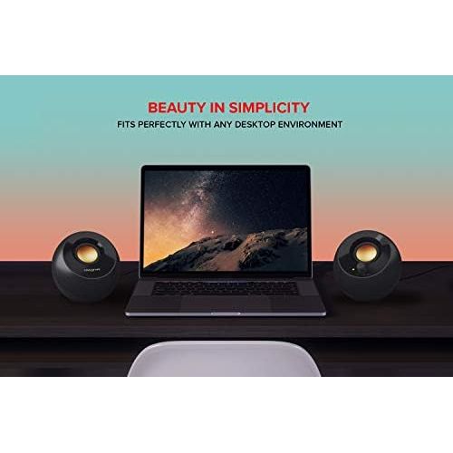  [아마존베스트]Creative Pebble Plus 2.1 USB-Powered Desktop Speakers with Powerful Down-Firing Subwoofer and Far-Field Drivers, Up to 8W RMS Total Power for Computer PCs and Laptops (Black)