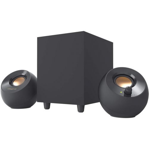  [아마존베스트]Creative Pebble Plus 2.1 USB-Powered Desktop Speakers with Powerful Down-Firing Subwoofer and Far-Field Drivers, Up to 8W RMS Total Power for Computer PCs and Laptops (Black)