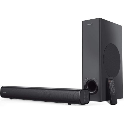  [아마존베스트]Creative Stage 2.1 Channel Under-Monitor Soundbar with Subwoofer for TV, Computers, and Ultrawide Monitors, Bluetooth/Optical Input/TV ARC/AUX-in, Remote Control and Wall Mounting