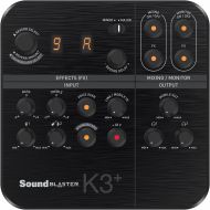 [아마존베스트]Creative Sound Blaster K3+ USB Powered 2 Channel Digital Mixer AMP/DAC/, Digital Effects XLR Inputs with Phantom Power / TRS / Z Line Inputs