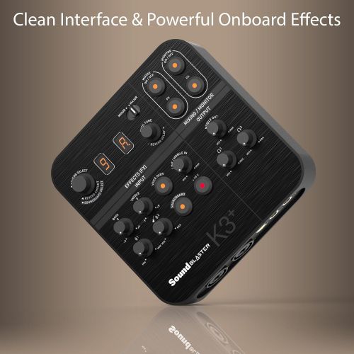  [아마존베스트]Creative Sound Blaster K3+ USB Powered 2 Channel Digital Mixer AMP/DAC/, Digital Effects XLR Inputs with Phantom Power / TRS / Z Line Inputs