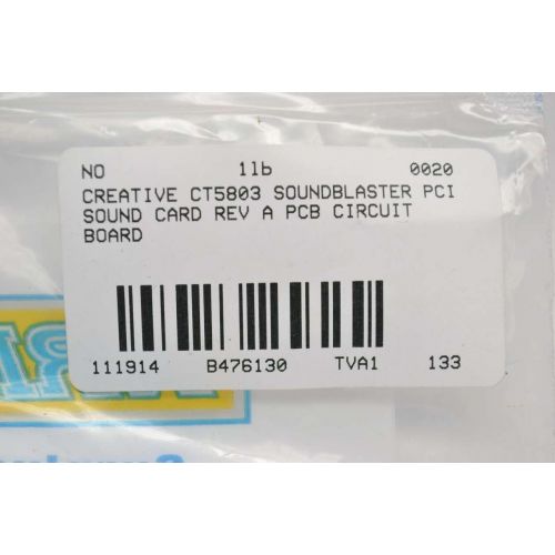  Creative NEW CREATIVE TECNOLOGY CT5803 SOUNDBLASTER PCI SOUND CARD REV A BOARD B476130