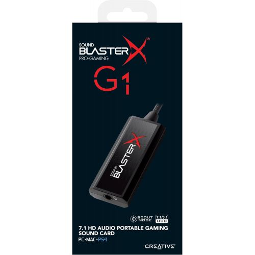  Creative Sound BlasterX G1 7.1 Portable HD Gaming USB DAC and Sound Card (70SB171000000)