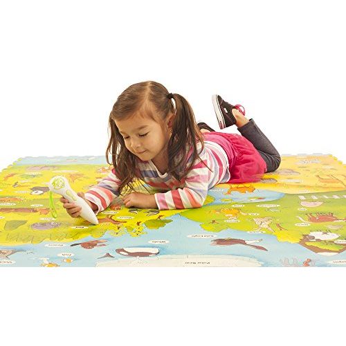  [아마존베스트]Creative Baby 9 Piece Interactive Playmat i-Mat, My Animal World