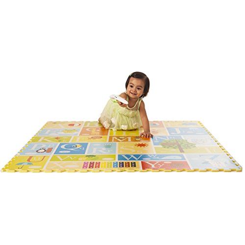  [아마존베스트]Creative Baby 9 Piece Interactive Playmat i-Mat, Alphabet