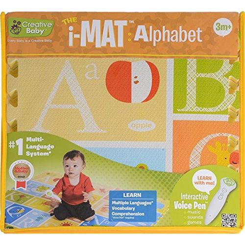  [아마존베스트]Creative Baby 9 Piece Interactive Playmat i-Mat, Alphabet